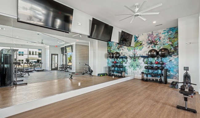 fitness center with equipment